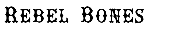 Rebel Bones font preview